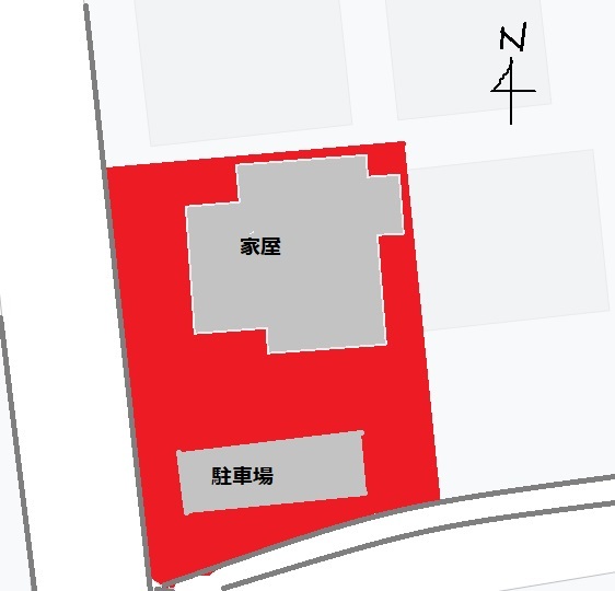 奈良県葛城市兵家の周辺図です。